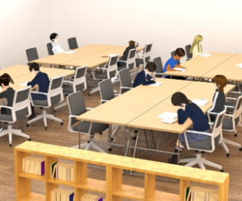 レノボ  メタバース スクール 自習エリア
